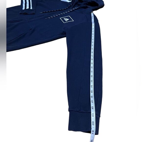 ADIDAS SPORTSWEAR Athletic Zip-Up Hoodie Navy size medium - Picture 15 of 16